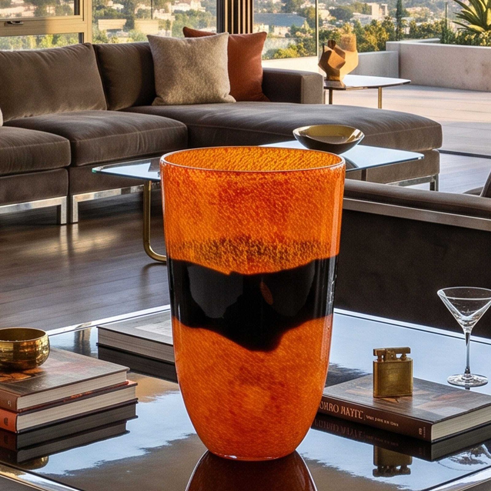 Vase Ca' Dei Vetrai en verre de Murano, années 1970, Italie photo for sale