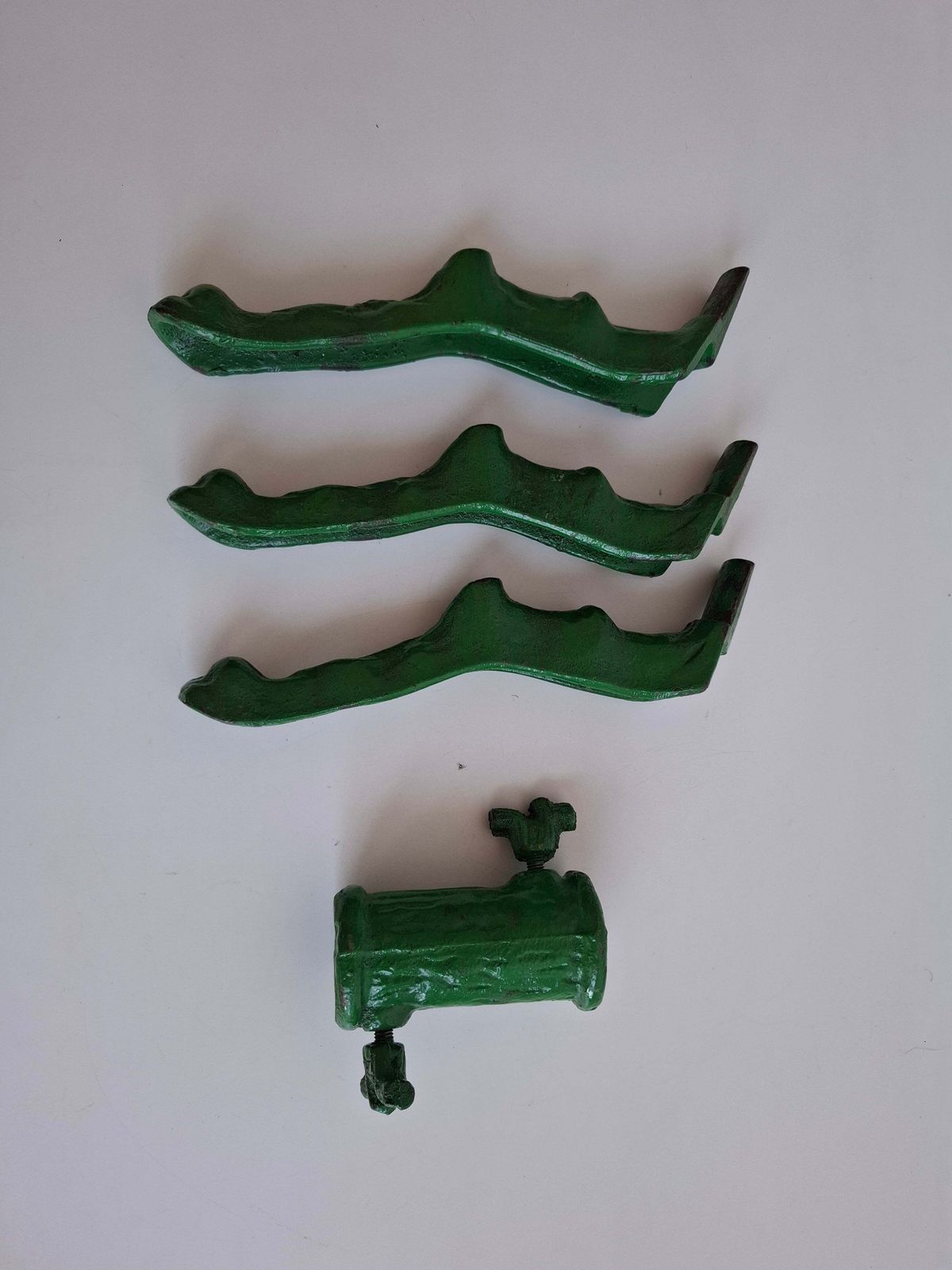 Vintage Czechoslovakian Folding Cast Iron Christmas Tree Stand, Green photo buy