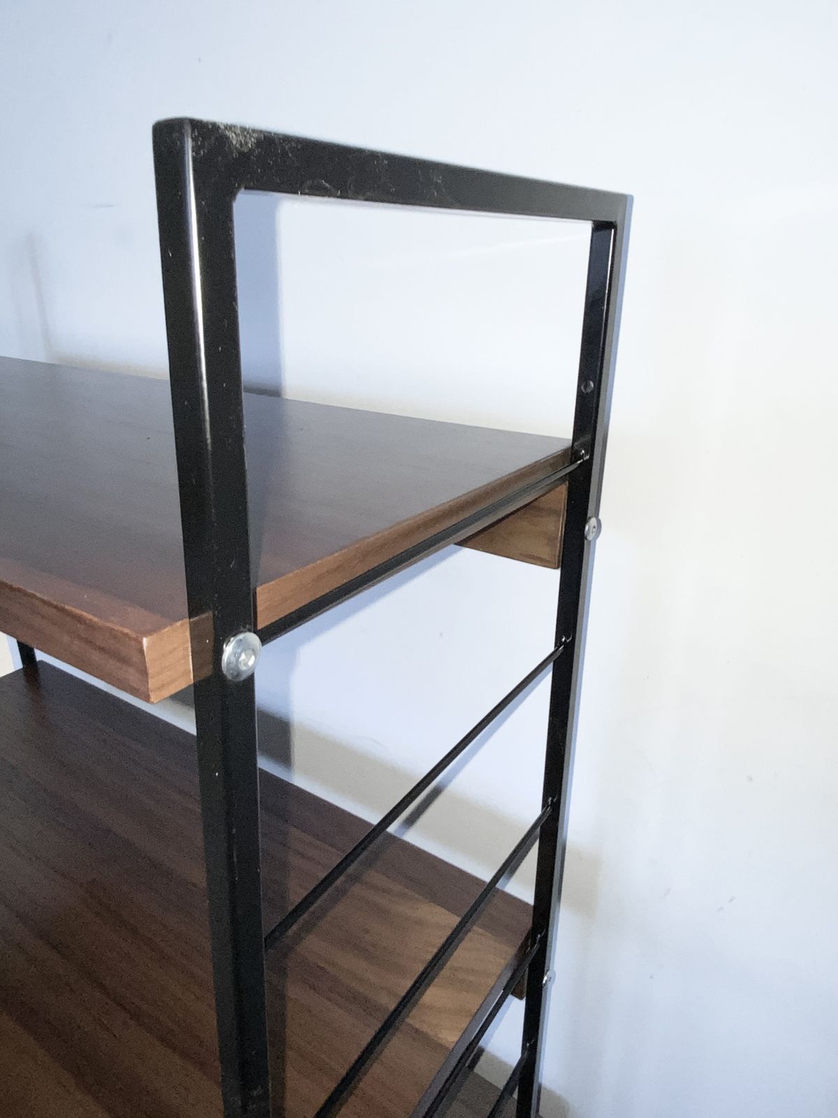 Danish Style Walnut Veneer Shelving Unit With 2 Drawers Cabinet photo 365.0