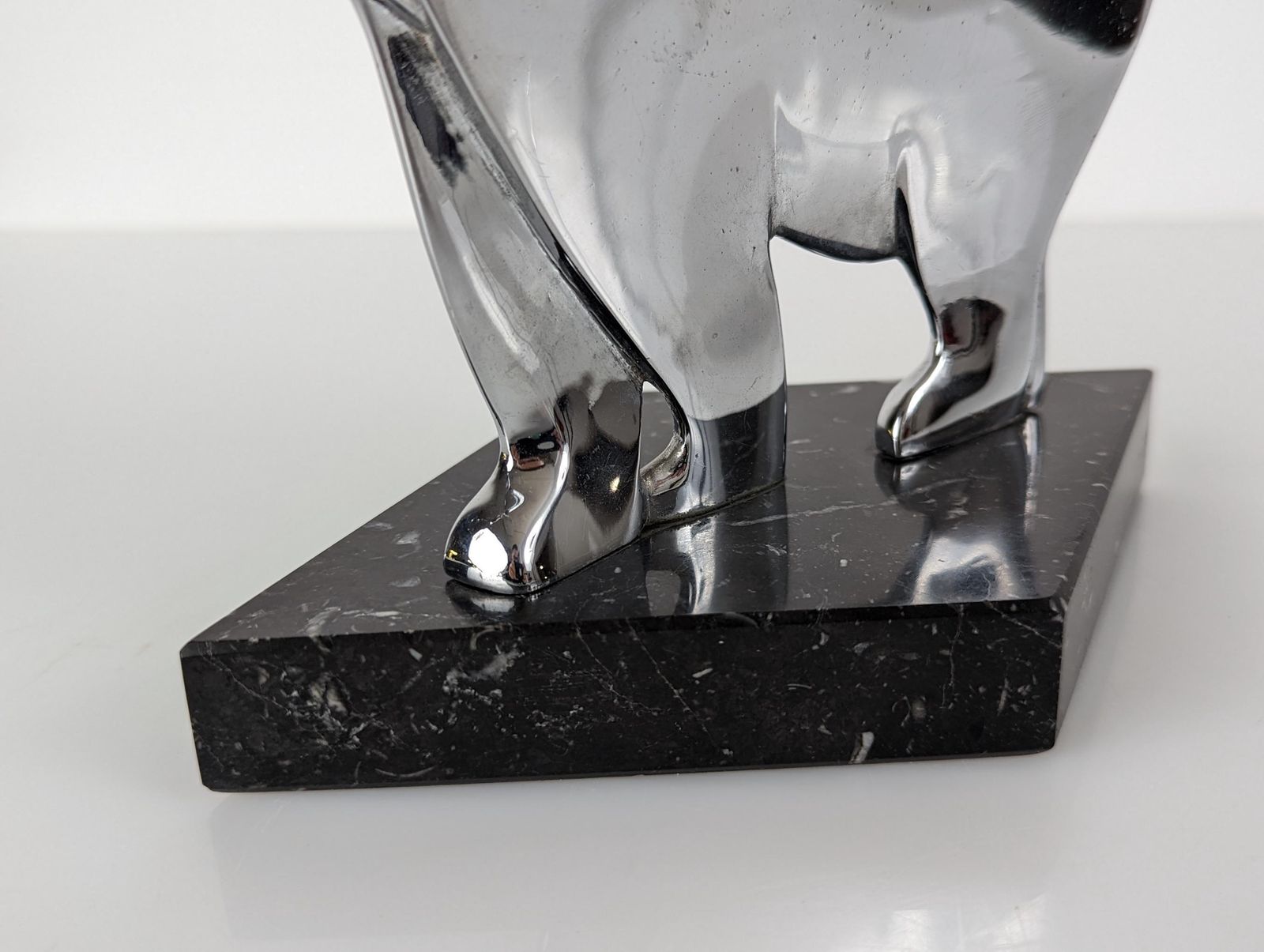 Art Deco Sculpture Of A Polar Bear By Karl Hagenauer, Austria, 1920s photo Art