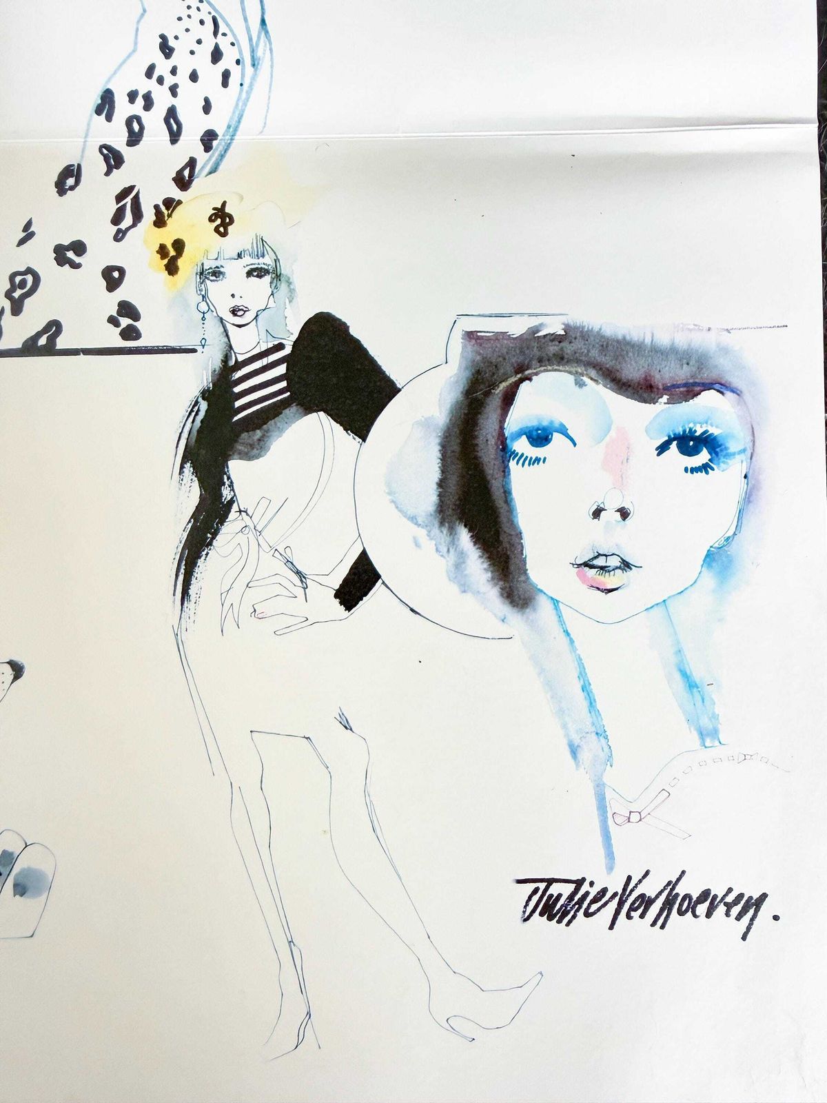 Julie Verhoeven Limited Edition Poster For Boutique By Jaeger | British Fashion Illustration. photo for sale