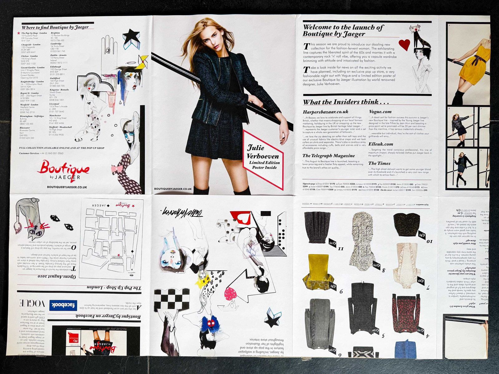 Julie Verhoeven Limited Edition Poster For Boutique By Jaeger | British Fashion Illustration. photo Kunst