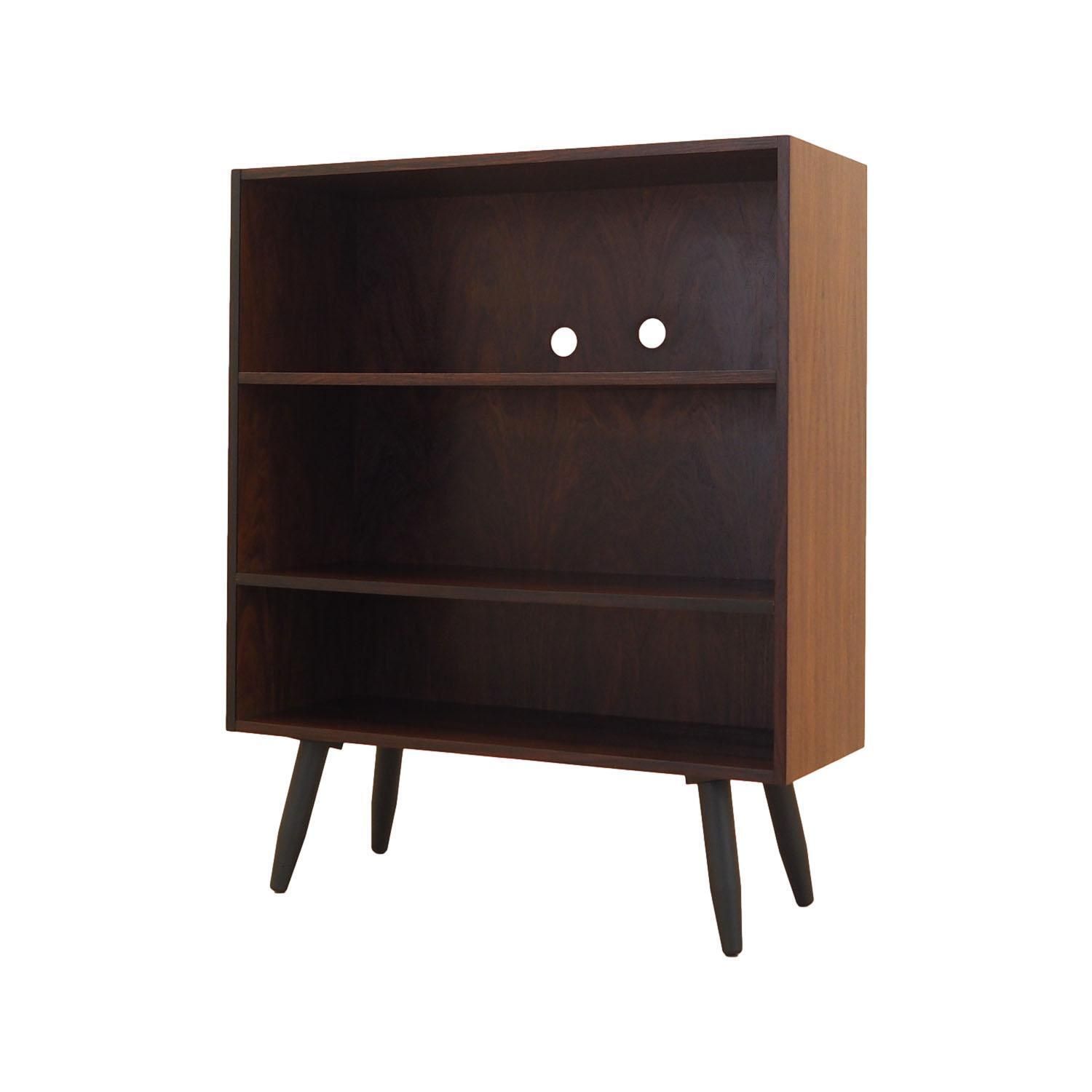 Danish Rosewood Veneered Shelving Unit With Adjustable Shelf, 1960s.