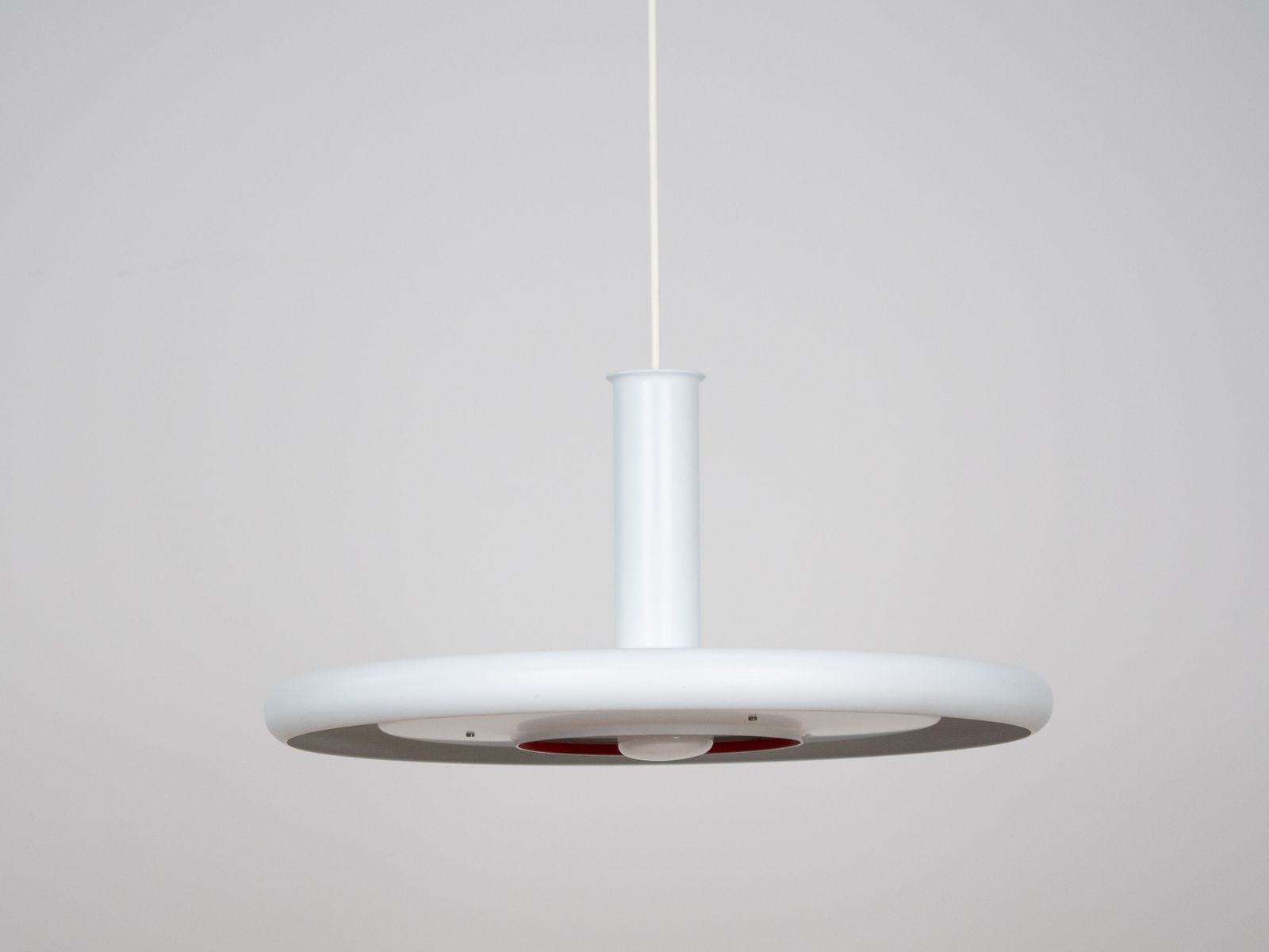 Deense vintage Optima hanglamp van Hans Due, Fog Og Morup, jaren 1970 photo Verlichting