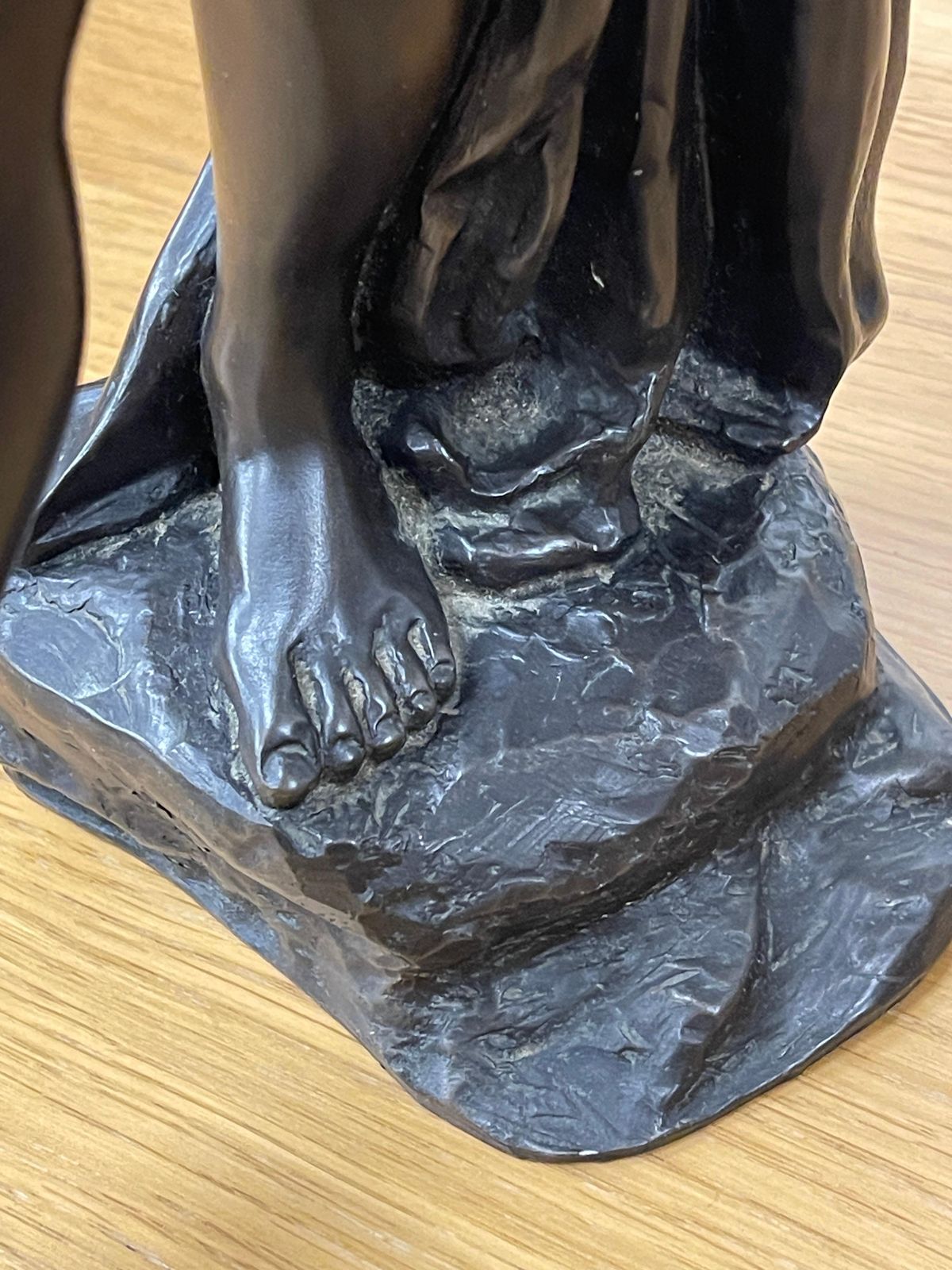 Sculpture Art Nouveau en bronze, figure féminine nue d'époque photo vinterior
