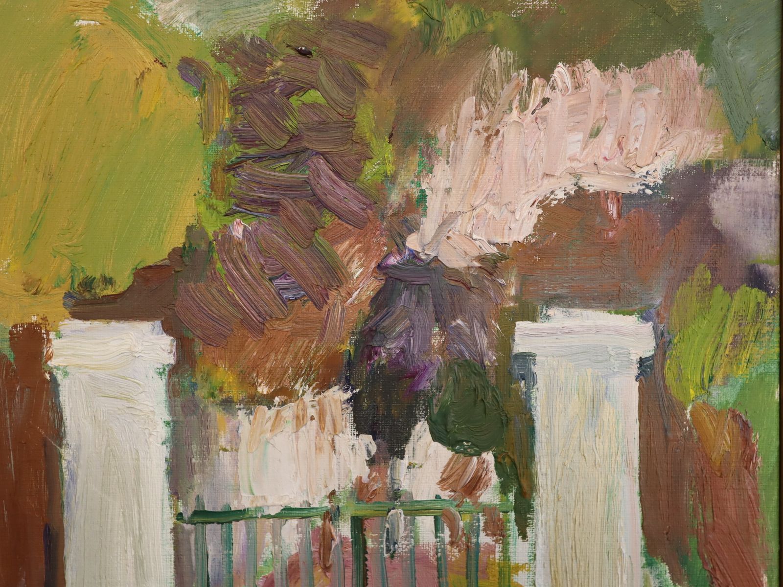 The Green Gate, In Oil Onto Canvas Mid 20th Century photo buy
