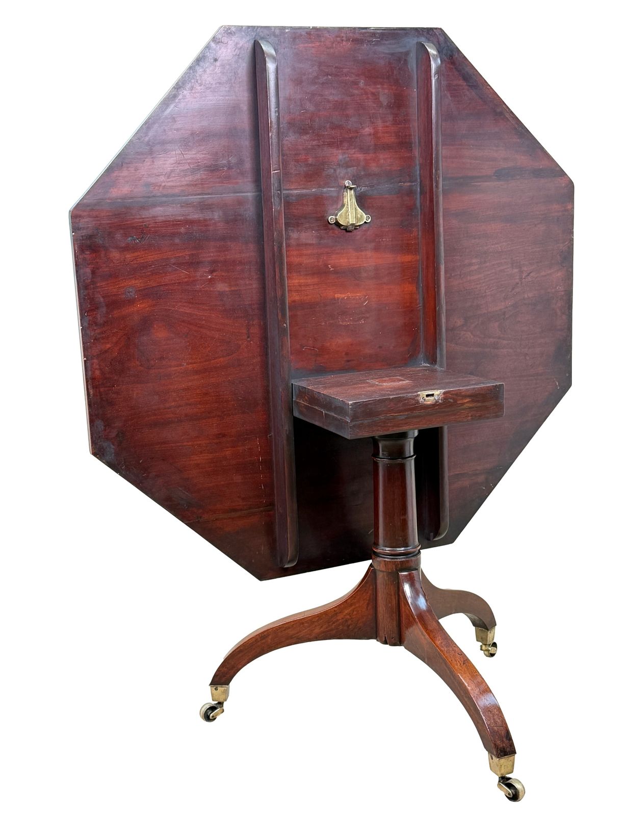 Furniture Georgian 18th Century Mahogany Octagonal Hall Centre Table (England, Circa 1790) photo