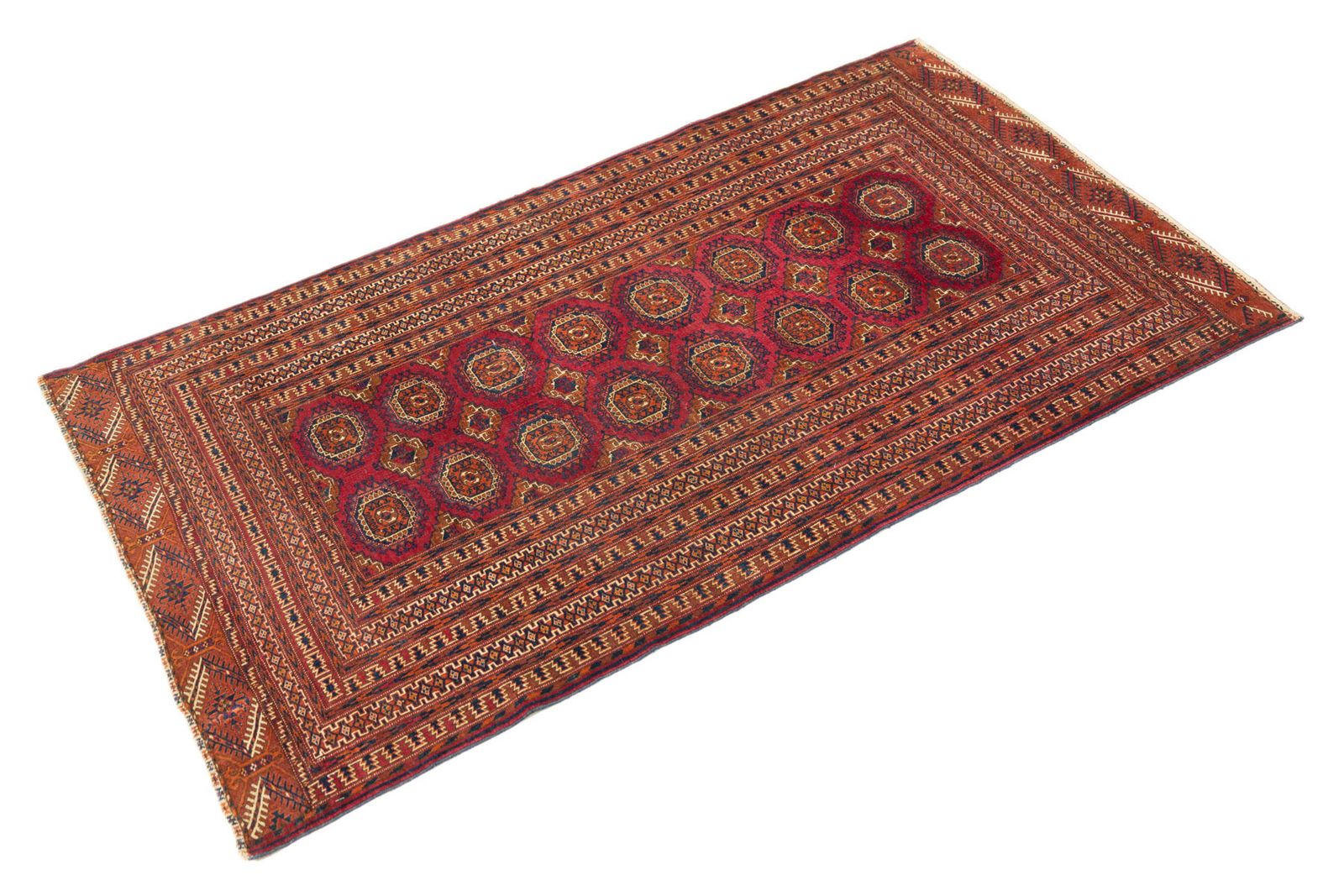 Mid-Century Bokhara vloerkleed, 200 × 114 cm, ca. jaren 1960 photo furniture