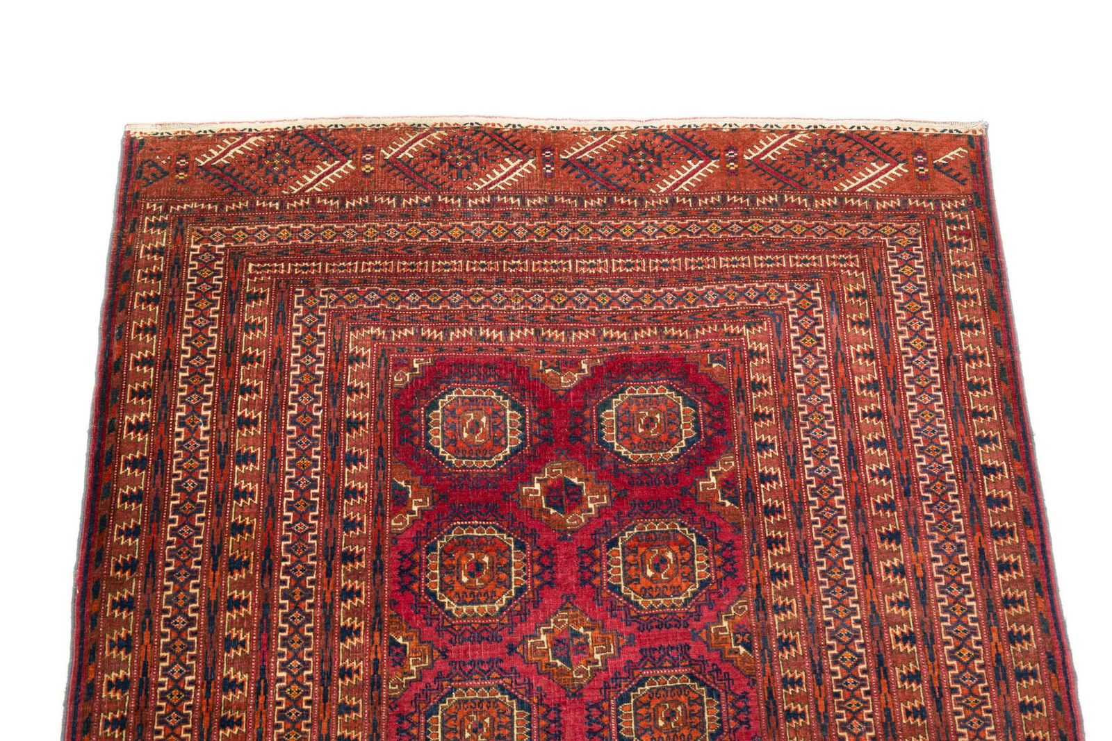 Mid-Century Bokhara vloerkleed, 200 × 114 cm, ca. jaren 1960 photo Textiel