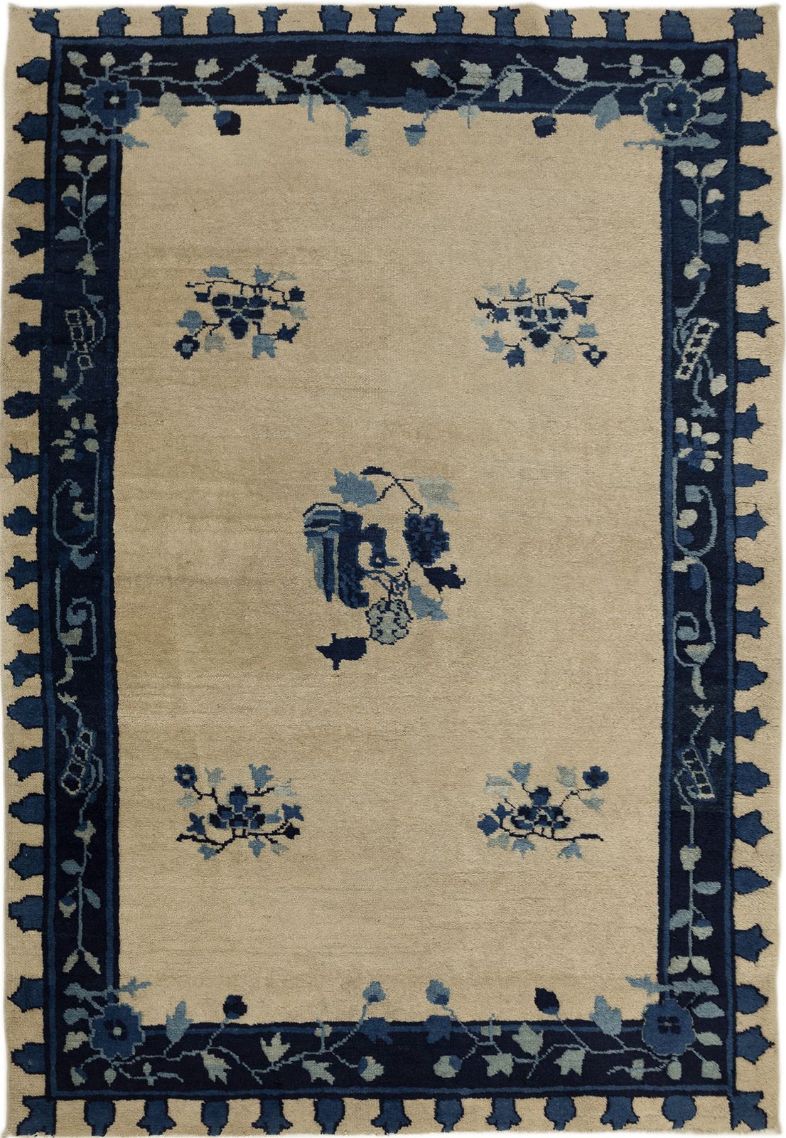 Antiek Chinees Peking tapijt, 175 × 122 cm, ca. 1900s