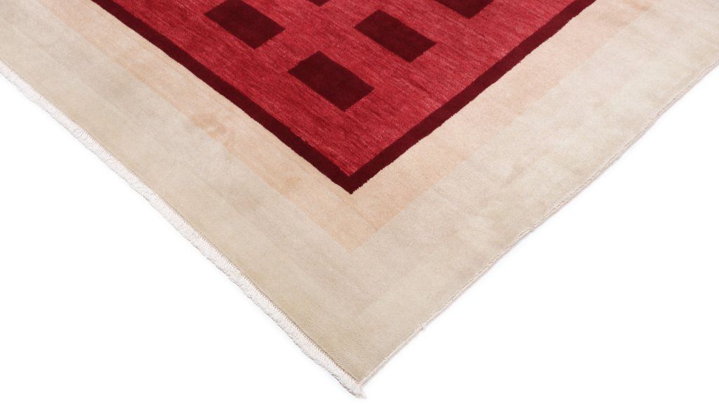 Vintage Egyptisch Gabbeh-stijl vloerkleed, rood, 236 × 175 cm, ca. jaren 1980 photo 1290.0