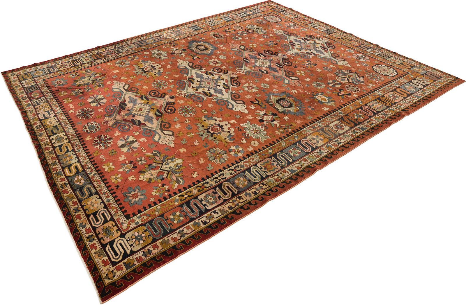 Semi Antique German Tefzet Rug, 378 × 305cm, Circa 1930s photo for sale