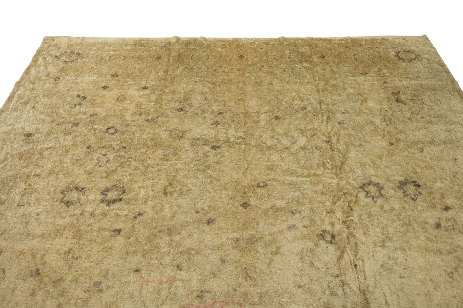 Semi-antiek Duits Tefzet tapijt, beige, 582 × 366 cm, ca. jaren 1930 photo Textiel
