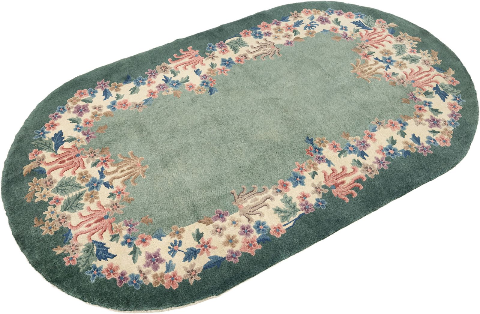 Mid-Century Chinees tapijt, 210 × 126 cm, ca. jaren 1940 photo for sale