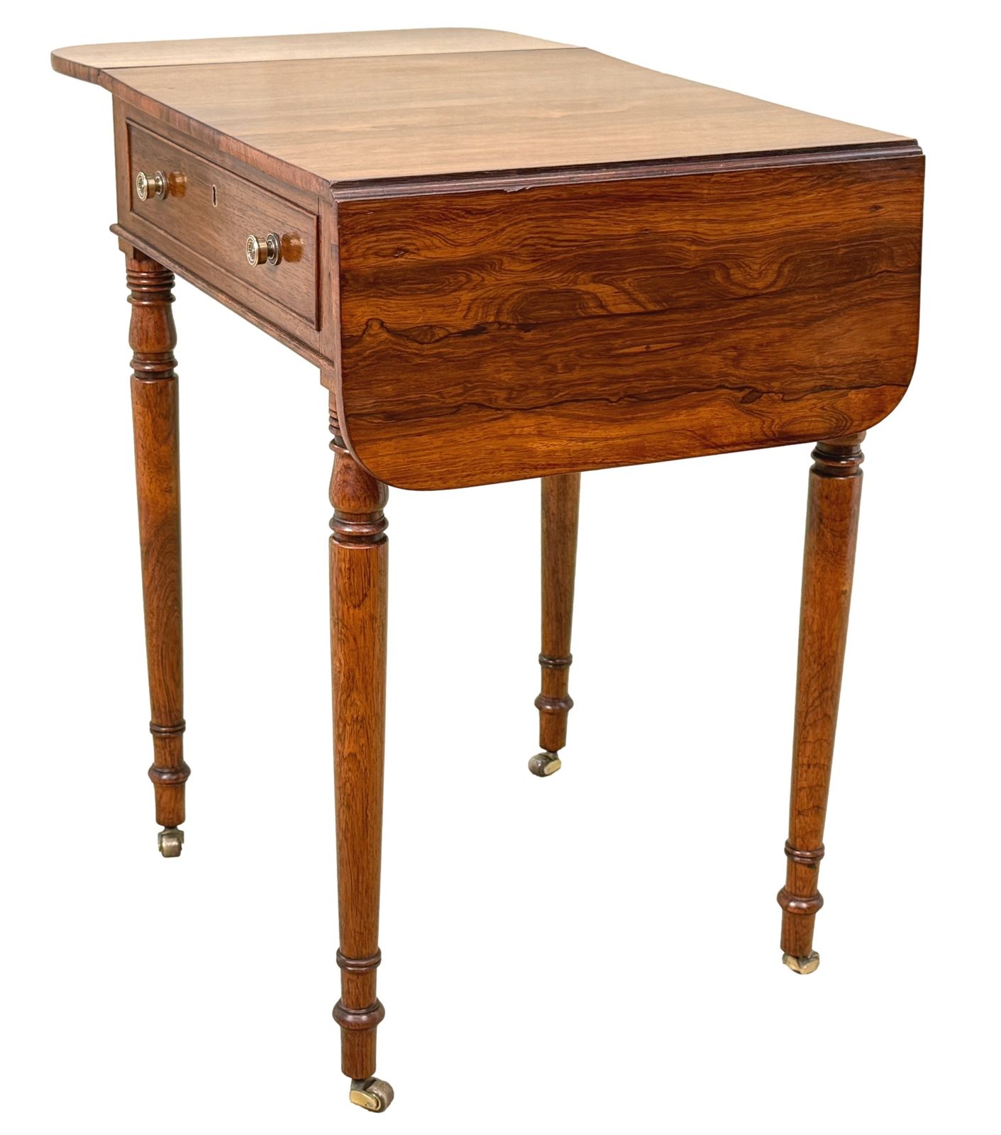 Table Pembroke en palissandre, d'époque Regency (Angleterre, vers 1825) photo vinterior