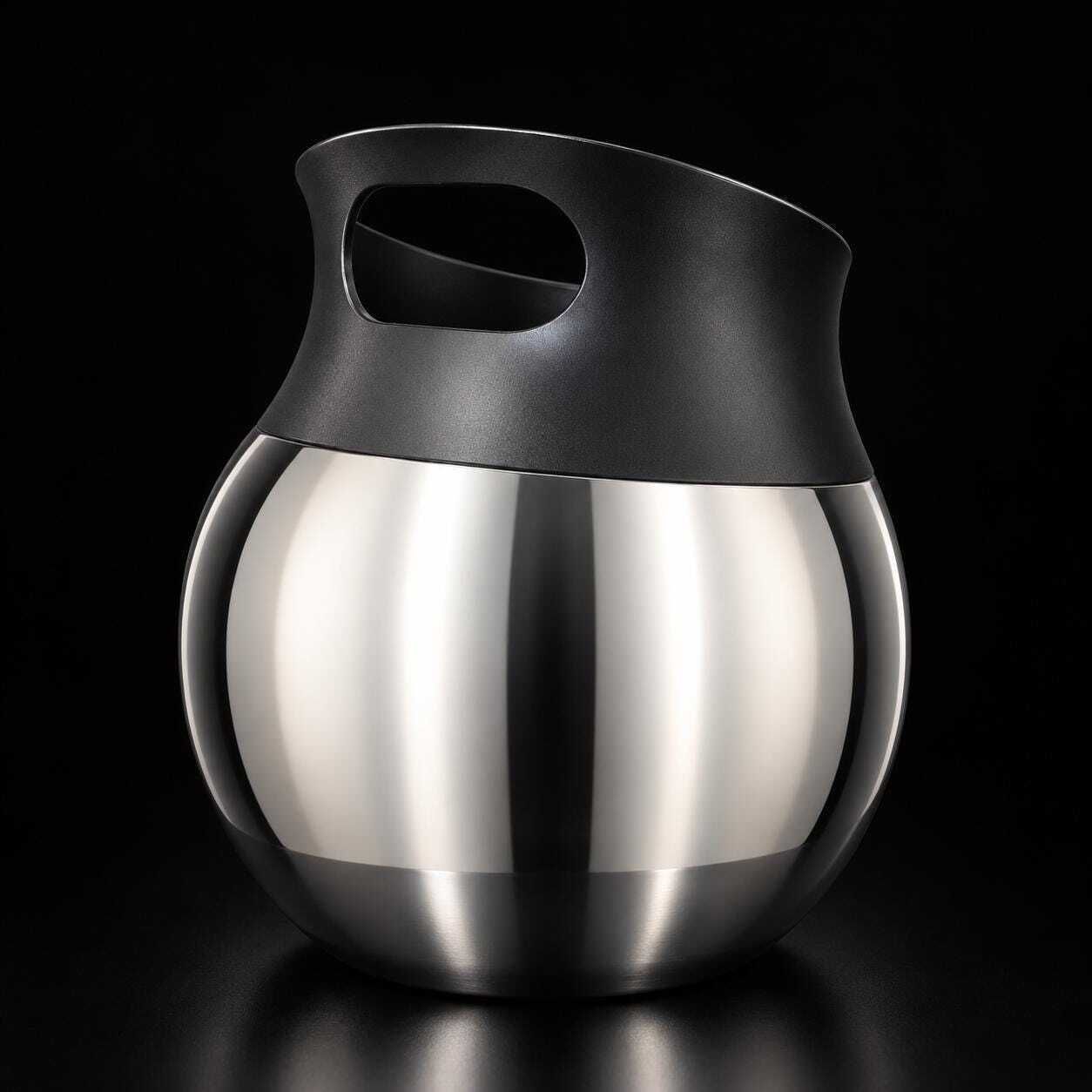 Seau à champagne vintage BergHOFF Zeno en acier inoxydable 18/10, design belge par Frederik Aerts