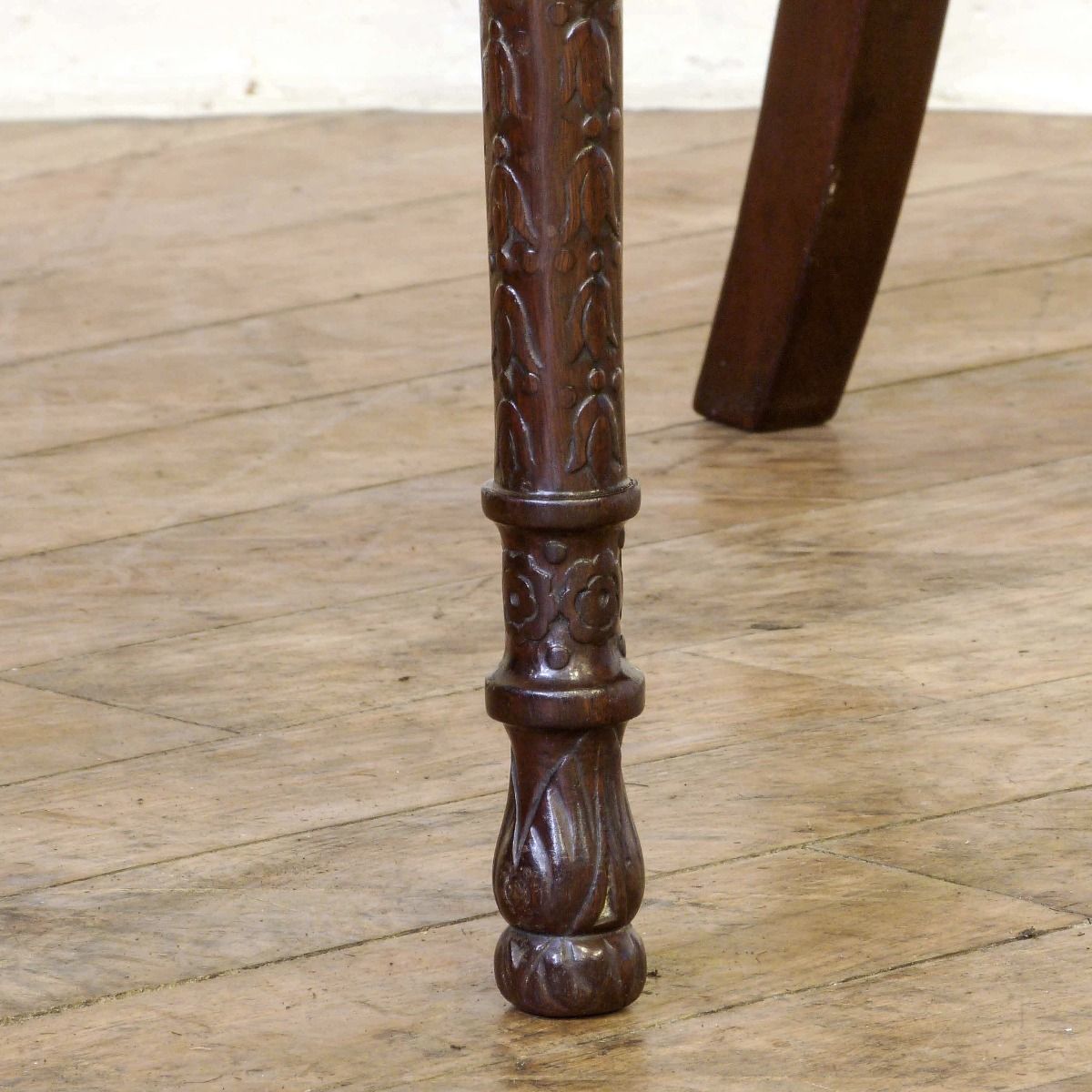 A Pair Of Edwardian Mahogany Armchairs In The Manner Of Hepplewhite. Profusely Carved With Foliage, Flowers, Ribbons And Swags. The Central Shield Bac photo buy