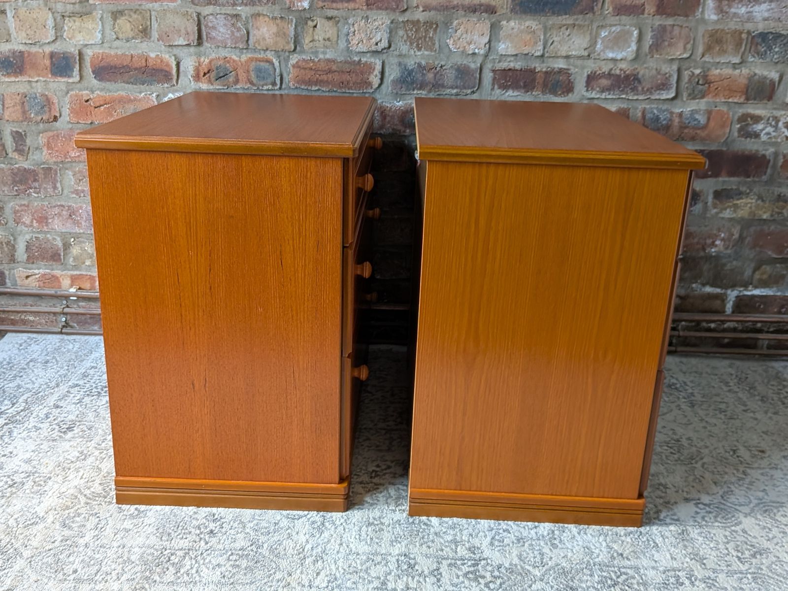 Mid Century Teak "Albany" Chests Of Drawers By Stag   A Pair photo 450.0