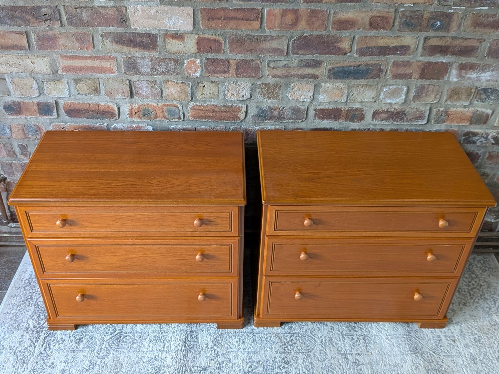 photo for sale Mid Century Teak "Albany" Chests Of Drawers By Stag   A Pair