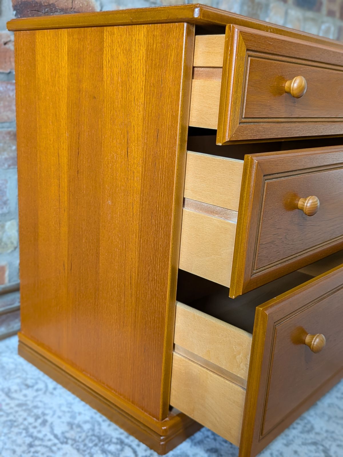 Furniture Mid Century Teak "Albany" Chests Of Drawers By Stag   A Pair photo