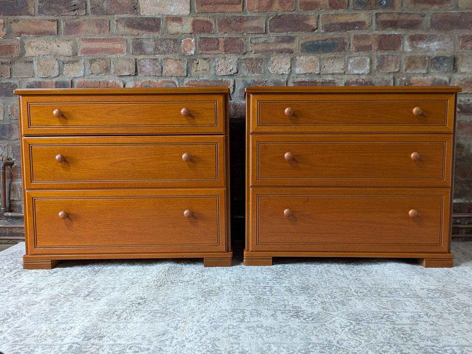 Mid Century Teak "Albany" Chests Of Drawers By Stag   A Pair
