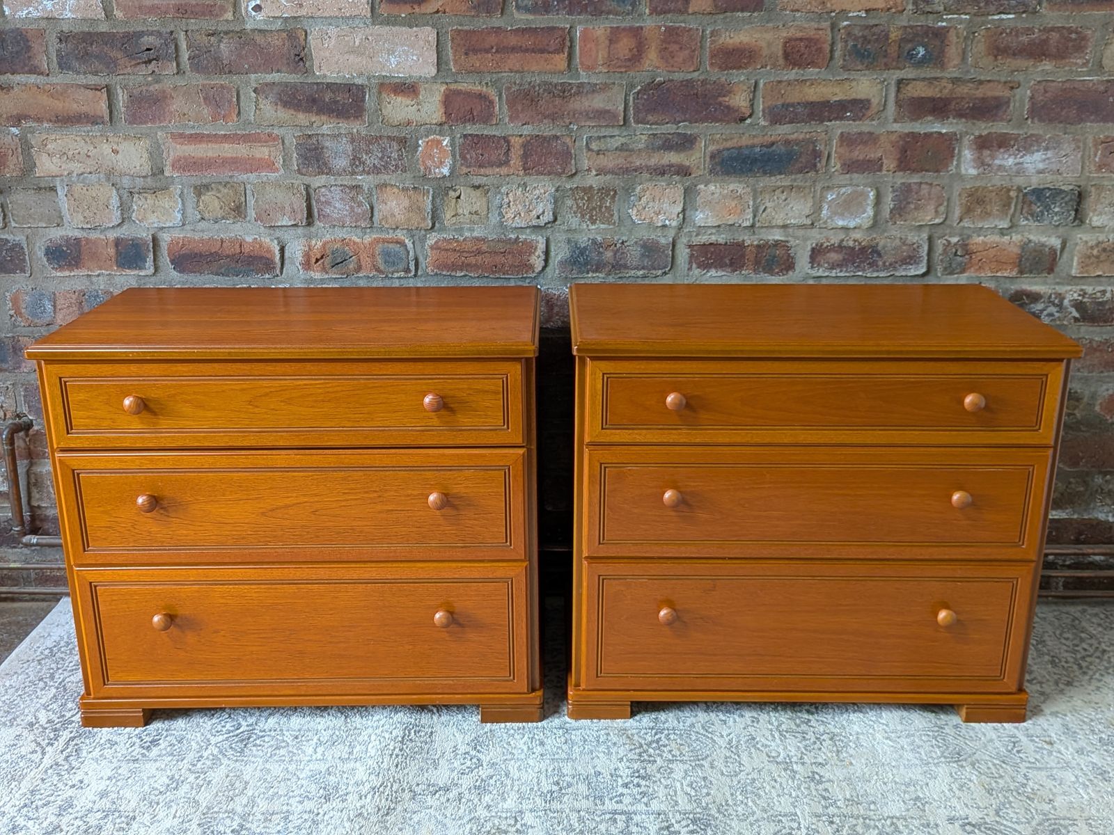 photo vinterior Mid Century Teak "Albany" Chests Of Drawers By Stag   A Pair