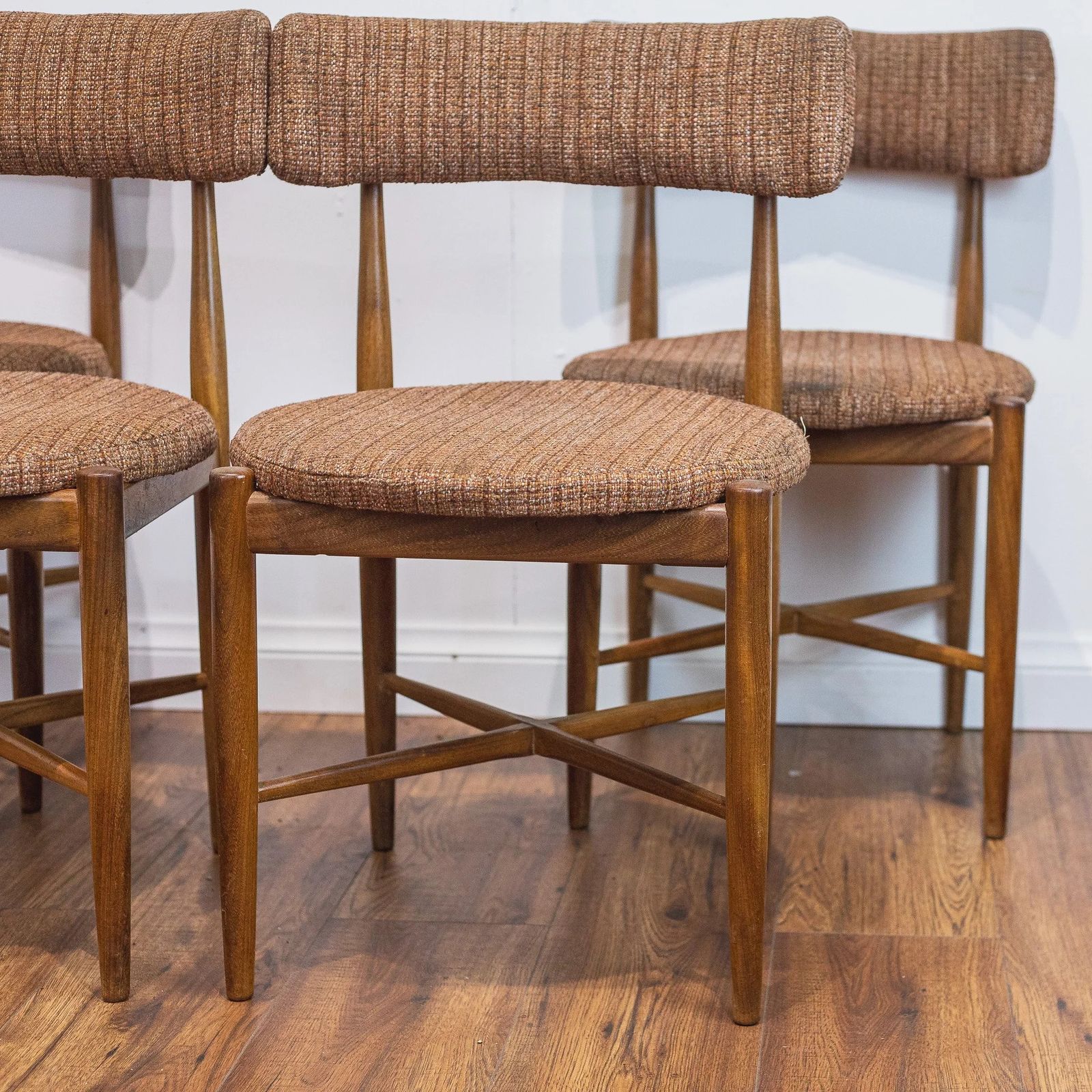 G Plan Fresco Teak Round Dining Chairs X4 By V. B. Wilkins photo for sale