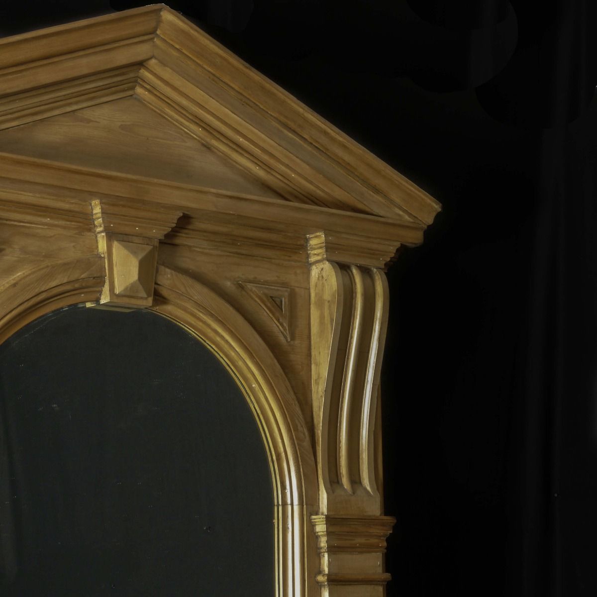 Massive Victorian Pine Architectural Mirror photo 2250.0