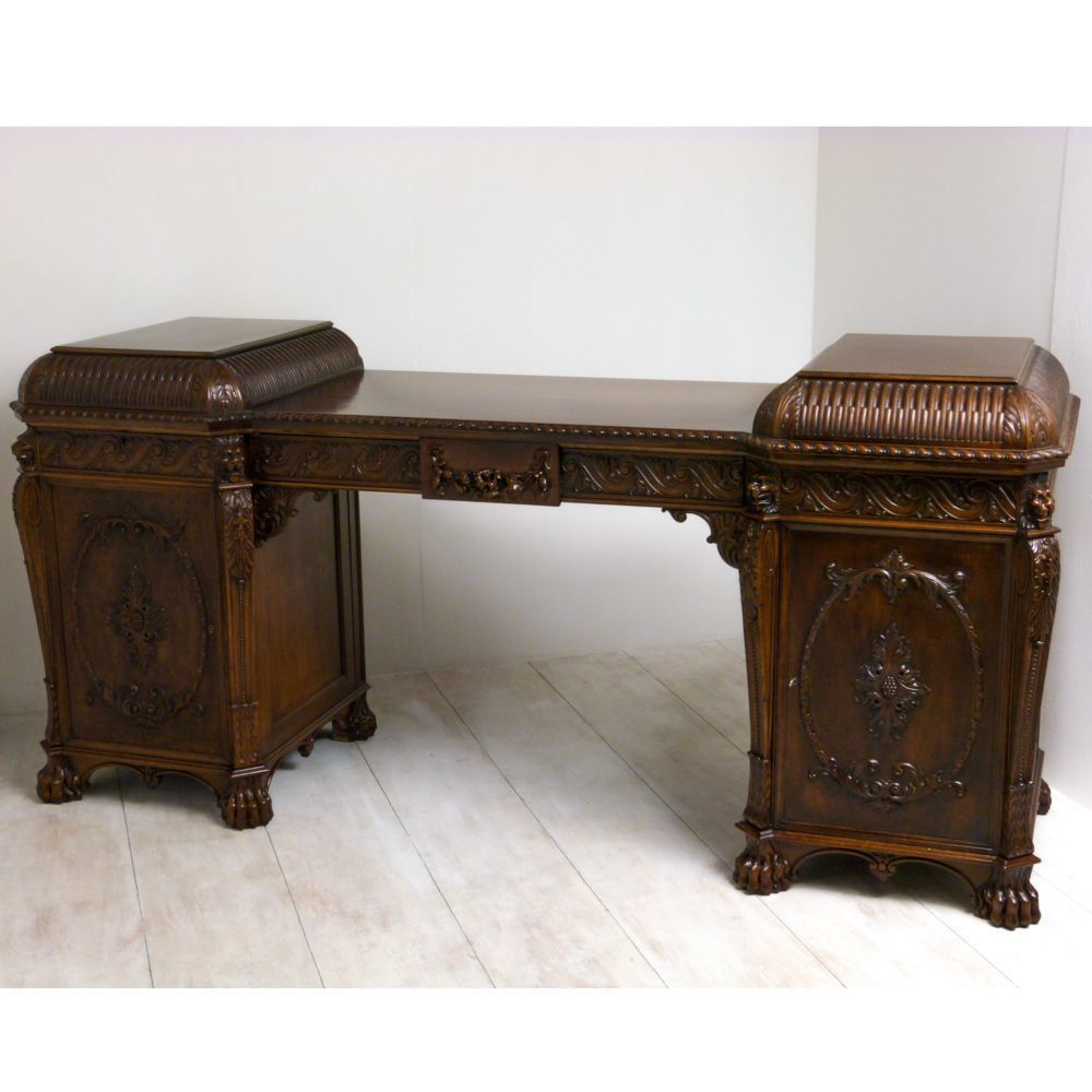 Edwardian Mahogany Twin Pedestal Sideboard