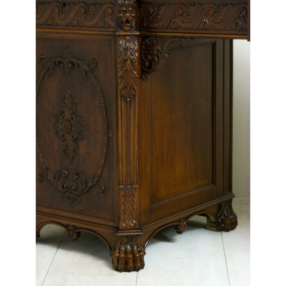 photo for sale Edwardian Mahogany Twin Pedestal Sideboard