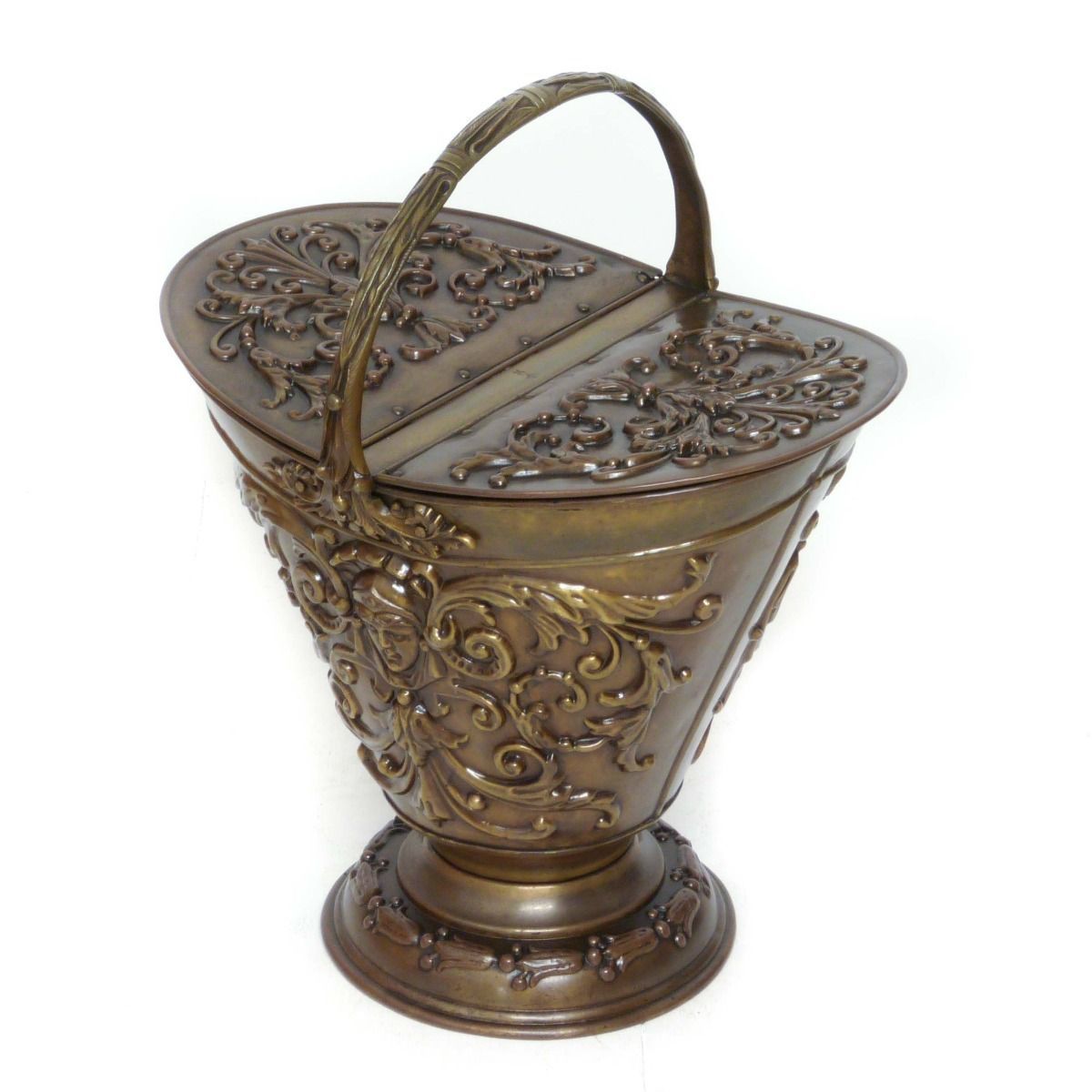 photo furniture Victorian Brass Coal Helmet