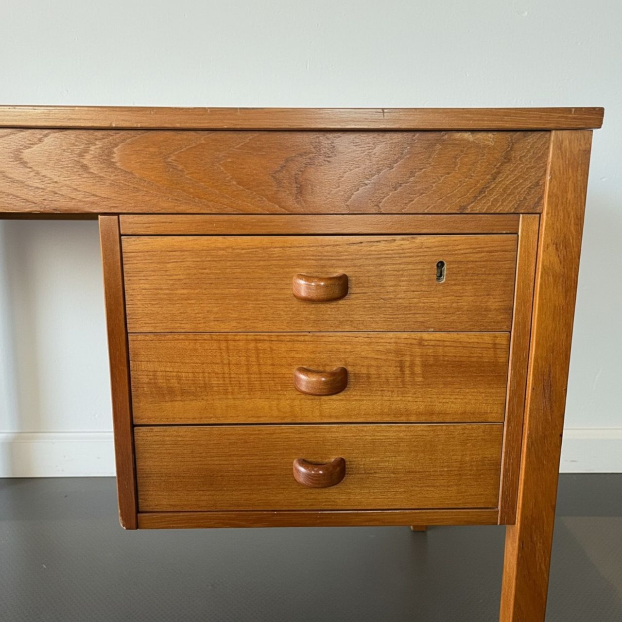Midcentury Danish Teak Desk, Mid 20th Century photo buy