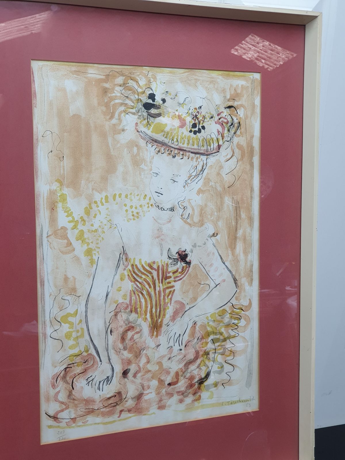Constantin Terechkovitch (1902 1978 Russian) Limited Edition Signed Portrait Of Young Lady Chromolithograph photo for sale