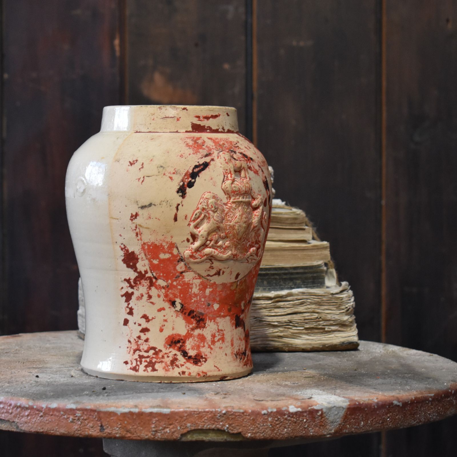 photo for sale Antique Stoneglaze Tabacco Jar 19th Century Price Of Bristol Shop Display Pot