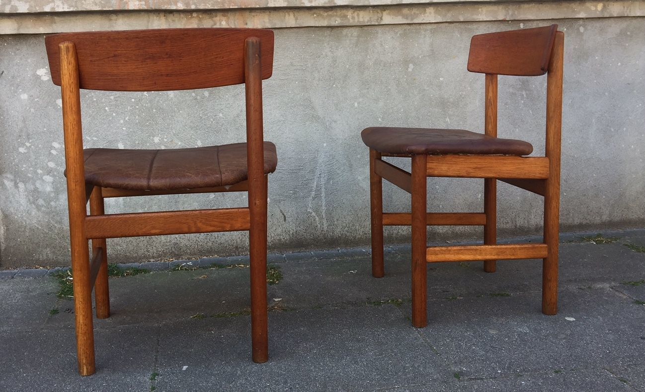 Oak Bm 236 Side Chairs By Børge Mogensen For Fredericia, 1950s, Set Of 2 photo Furniture