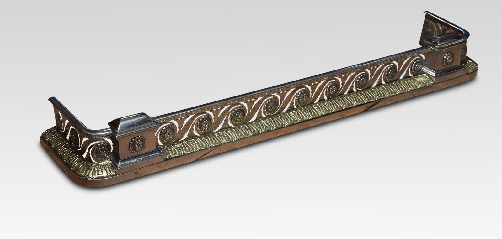 Regency Steel And Brass Fender In The Manner Of George Bullock photo furniture