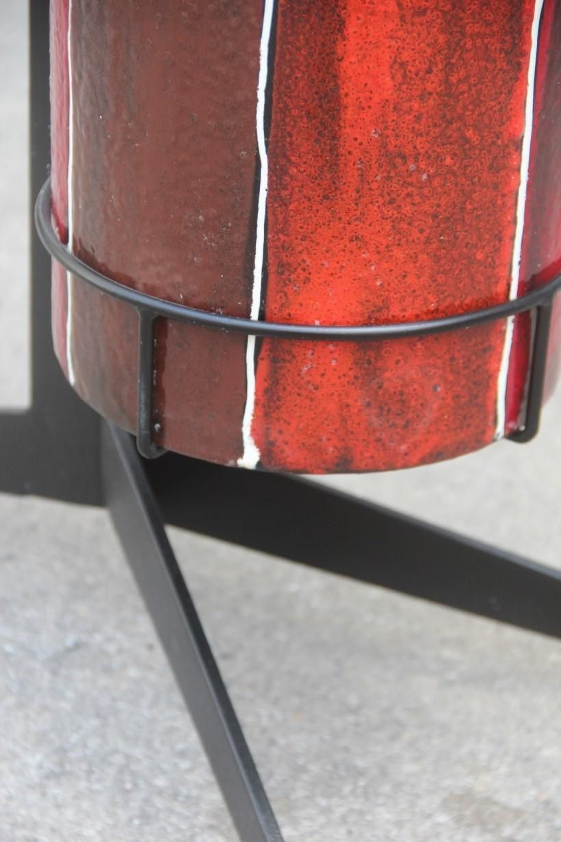 photo furniture Umbrella Stand Poggibonsi Siva Design Midcentury Italian Enamel Iron Black