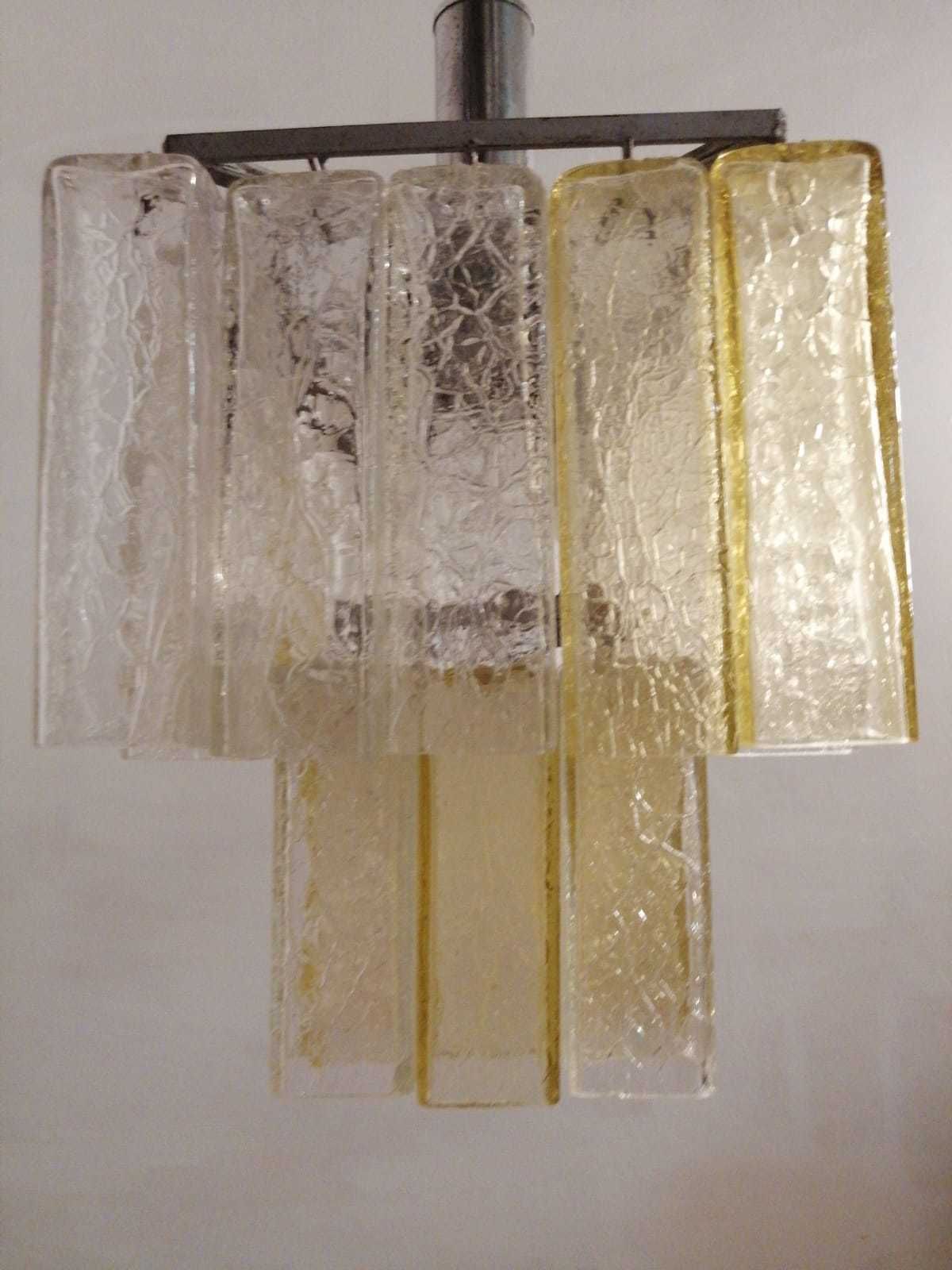 Italian Midcentury Murano Glass Chandelier By Venini photo 488.0
