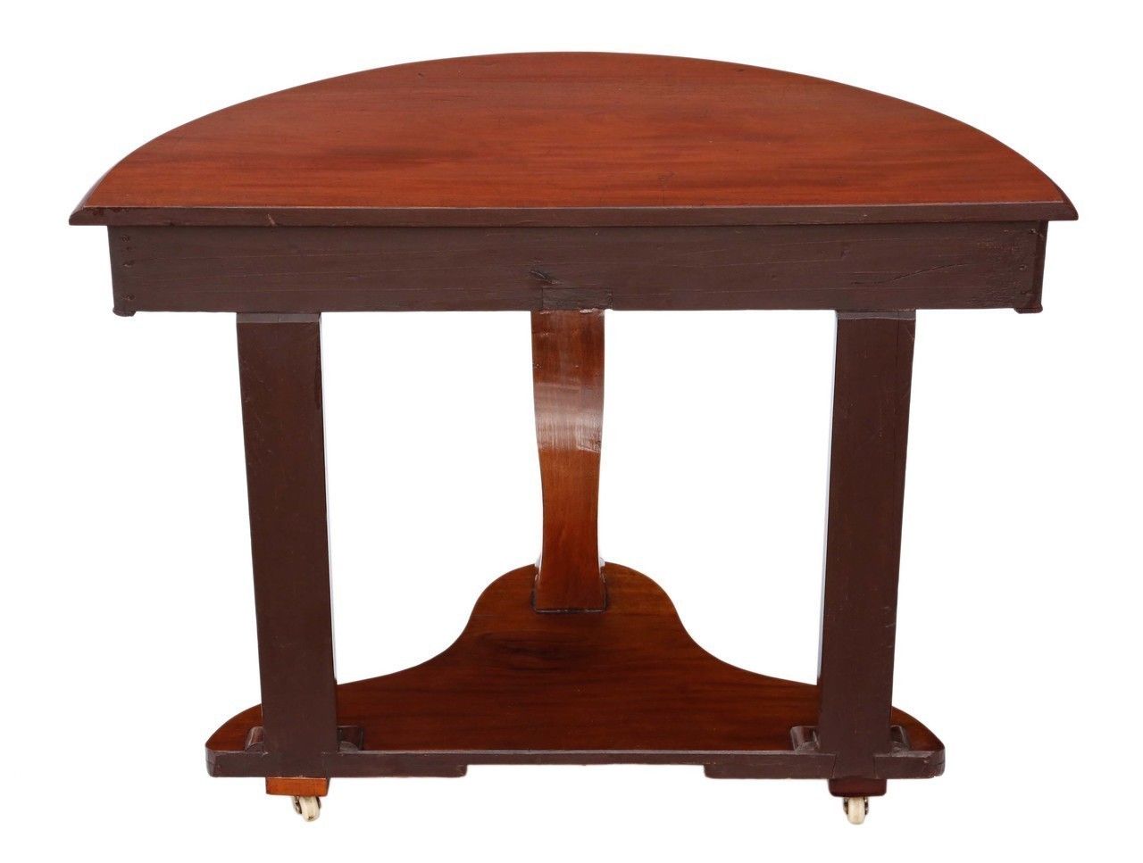 Victorian Mahogany Demi Lune Console Table photo vinterior
