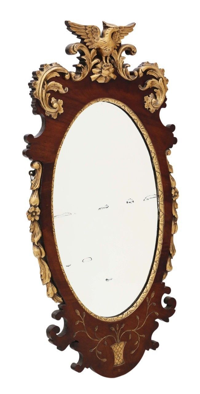 Mahogany And Gilt Wall Mirror photo furniture