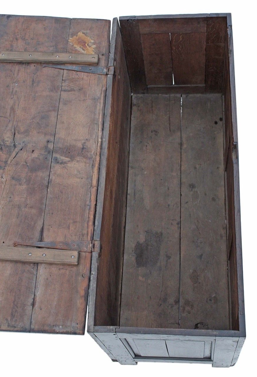 photo for sale Georgian 3 Panel Oak Mule Chest Coffer