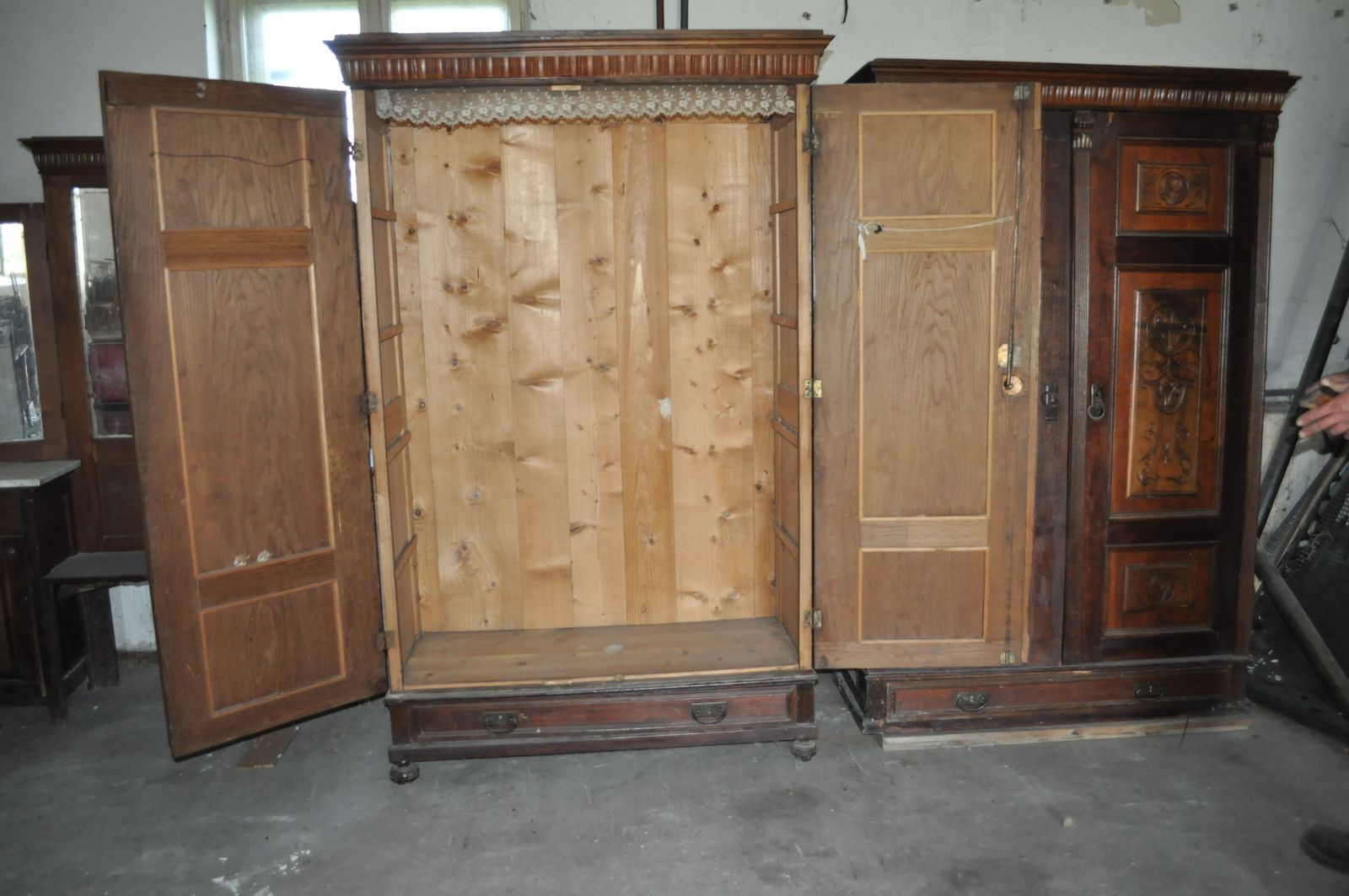 Original Antique Hungarian Armoire, Circa 1880s photo furniture