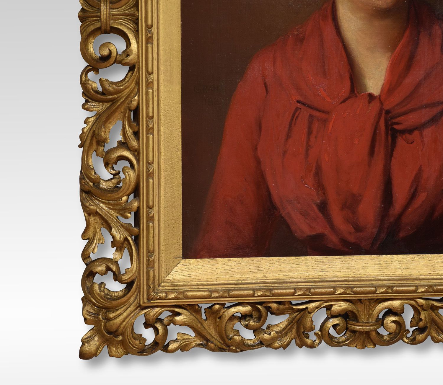Oil On Canvas Portrait Of A Lady photo Art