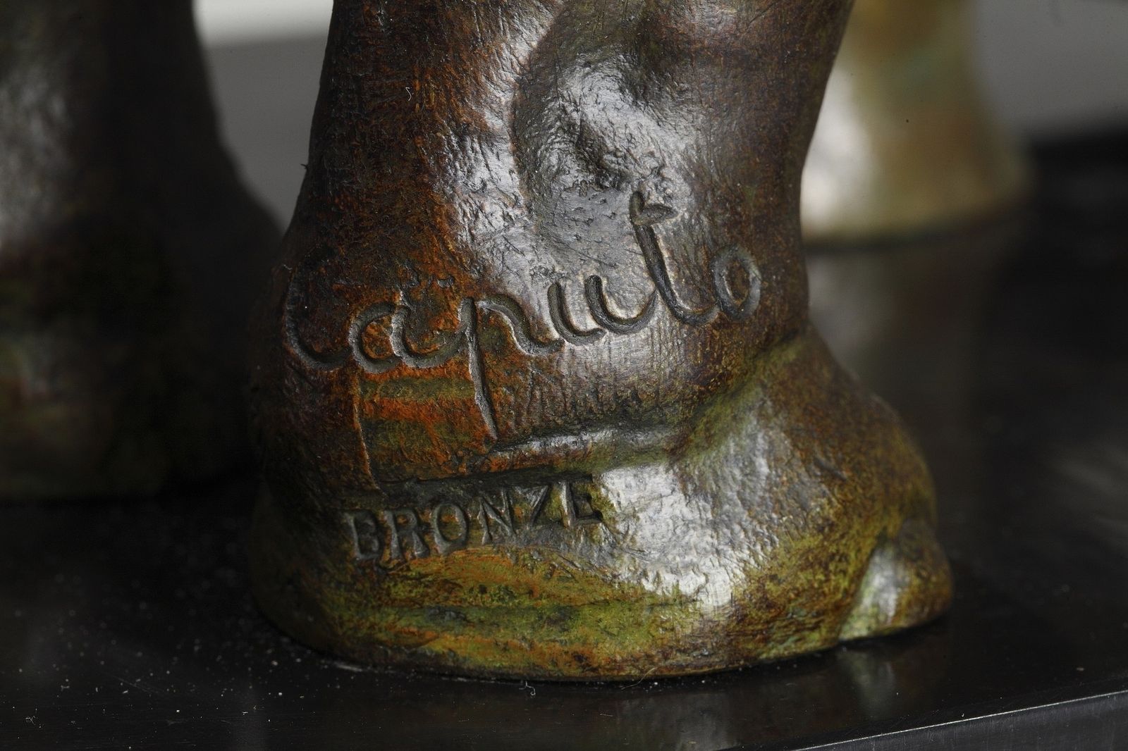photo buy Statue en bronze « Elephant With Its Two Baby Elephants », par Ulisse Caputo (1872-1948)