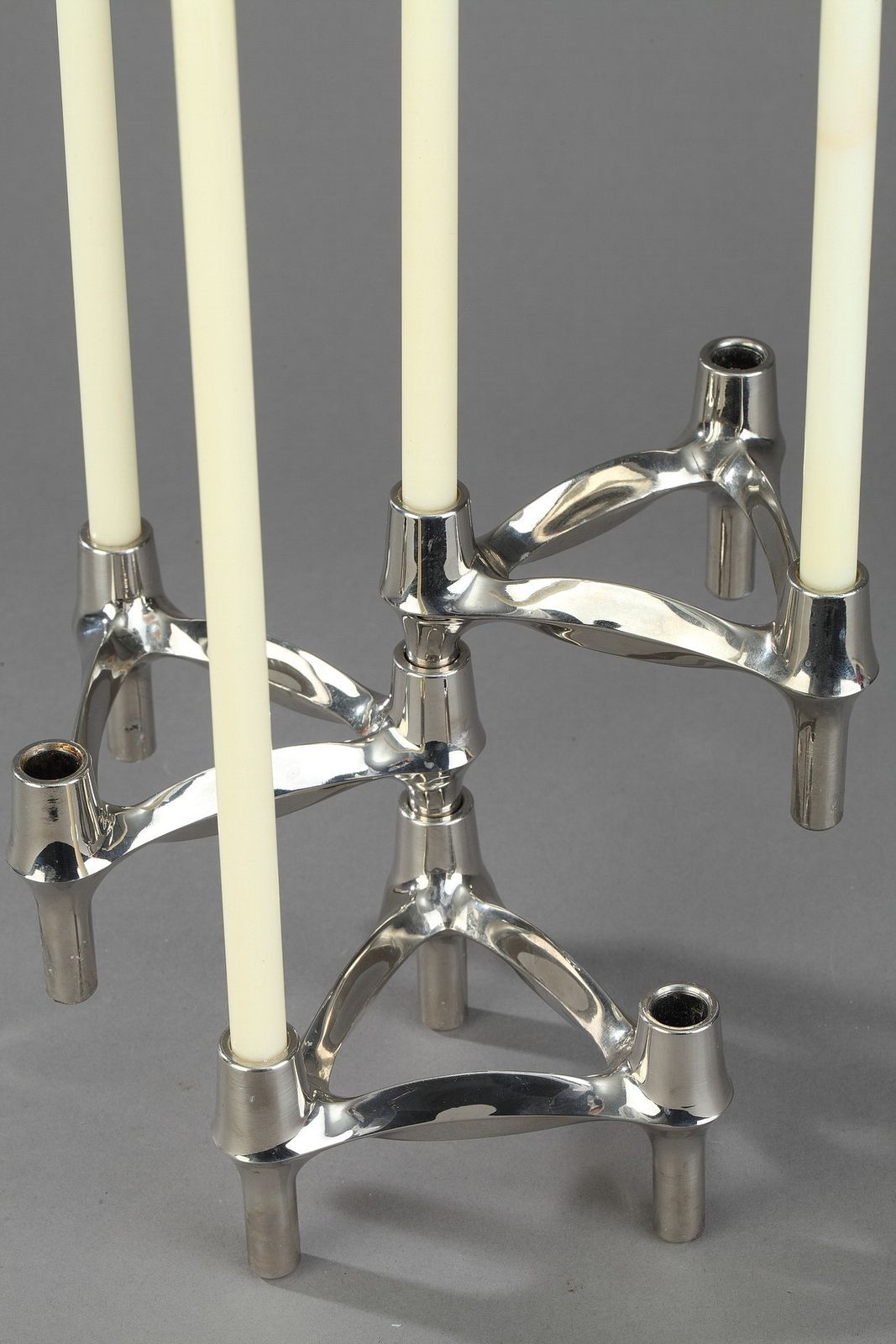 photo furniture Ensemble de 3 bougeoirs en métal chromé par BMF