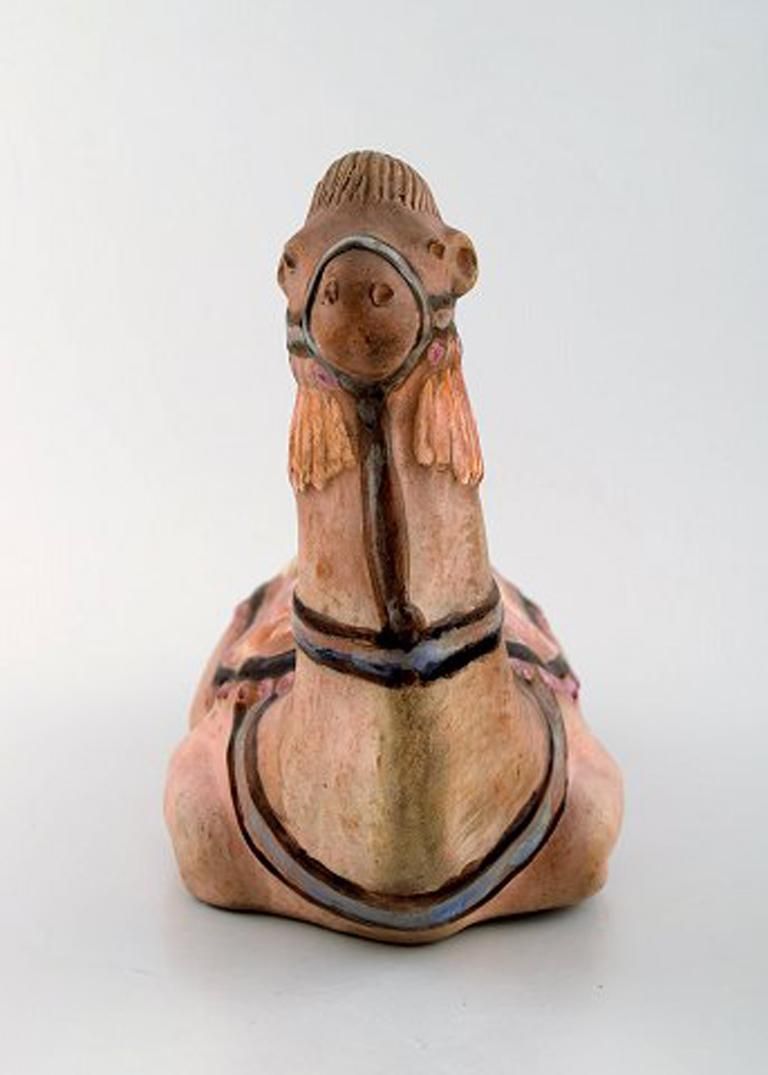 Rutebo Leksand, Sweden, Large Money Box In Shape Of A Camel In Glazed Stoneware photo furniture