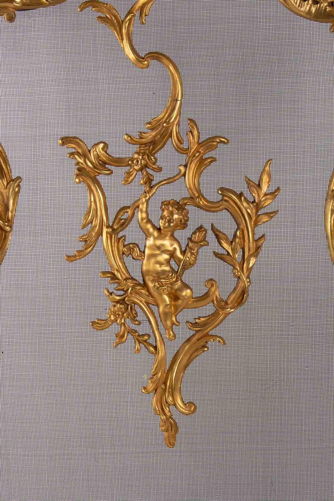Important Firewall In Golden Brozne Of 19th Century, Epoque Napoleon III photo furniture