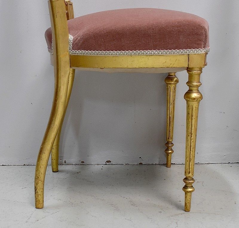 photo buy Pair Of Golden Wood Chairs Napoleon III, 2nd Part Of The 19th