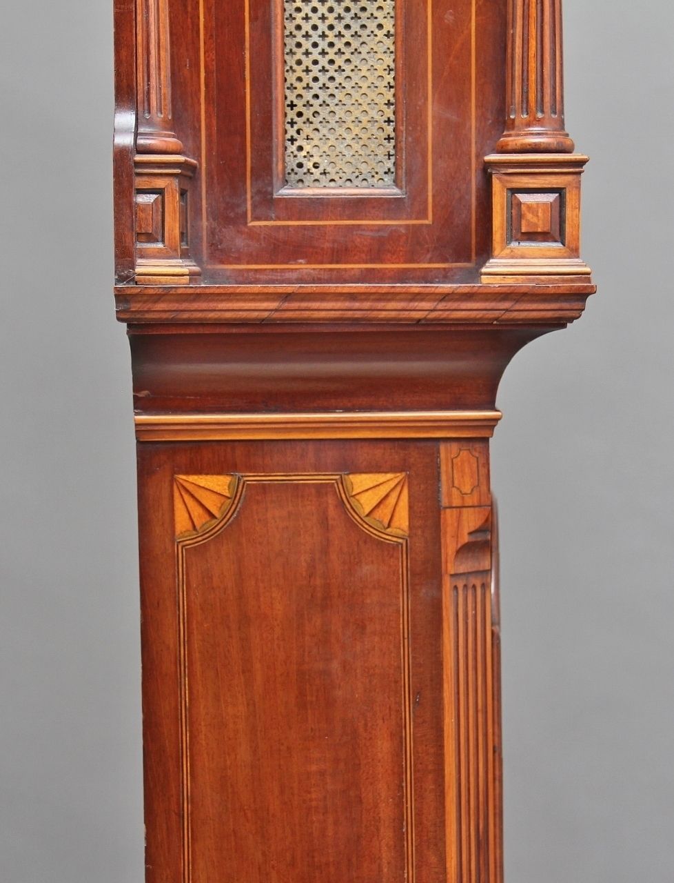 photo furniture Early 20th Century Inlaid Mahogany Longcase Clock