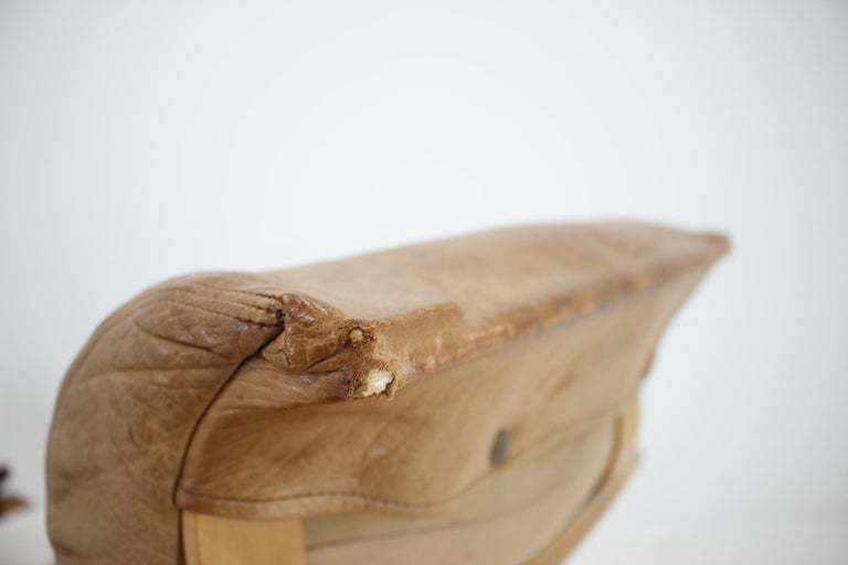 Kroken Leather Lounge Chair And Stool By Ake Fribytter For Nelo, Sweden, 1970s. photo 1610.0